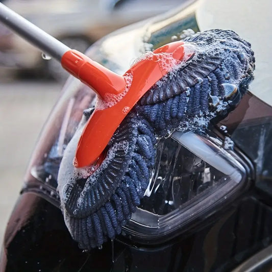 Ultimate Shine Bundle: Pinsheng Car Wash Brush Mop Kit with Scratch-Free Replacement Head!
